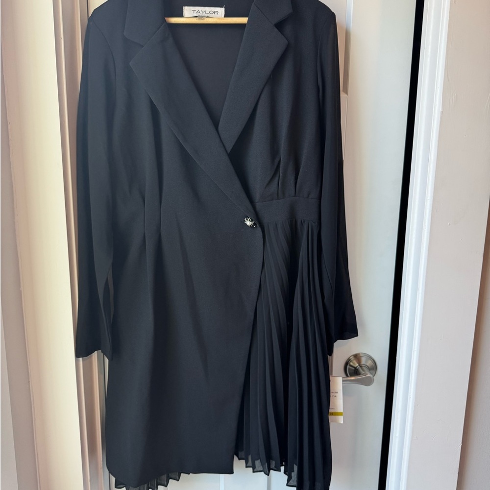 Taylor Side Pleating Blazer Dress NWT
